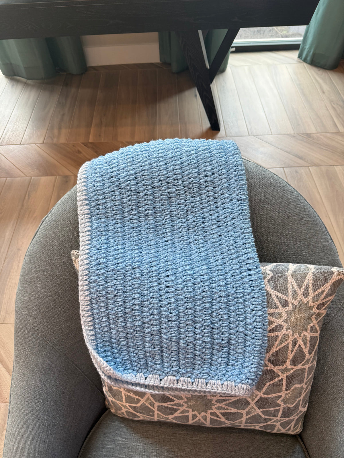 Little Boy Blue Baby Car Seat Blanket 20" X 24"